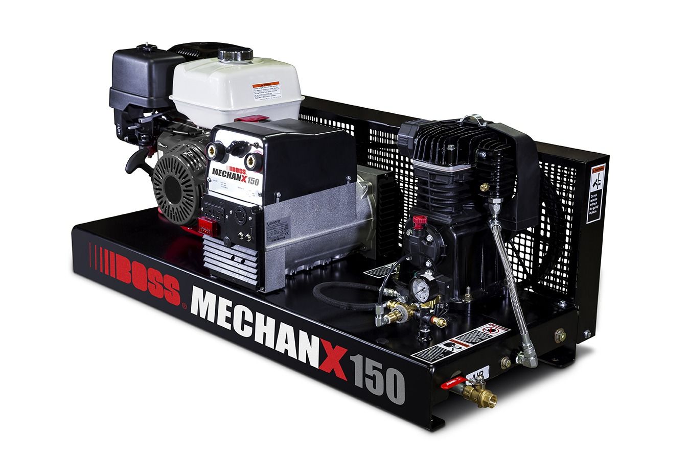 BOSS Mechanx 150 portable gas combo compressor and generator unit
